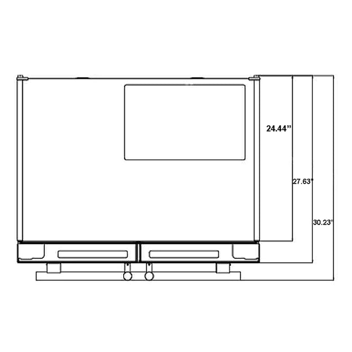 Forno Moena - 36 in. French Door Counter Depth Refrigerator FFRBI1820-40SG Forno