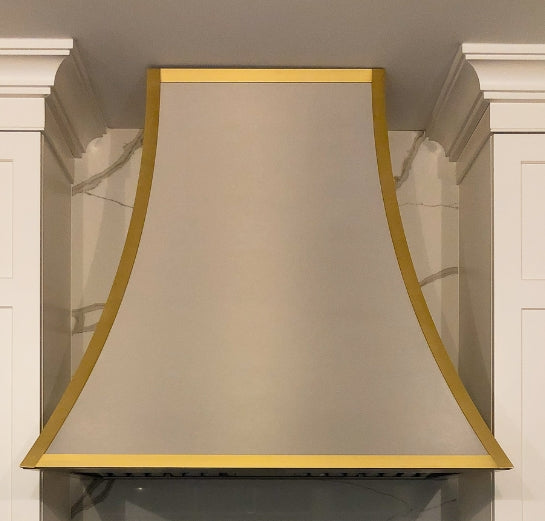 Custom Curve Stainless Steel Designer Kitchen Hoods