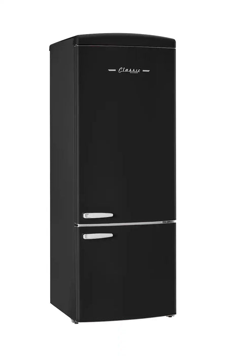 UNIQUE 28" Black Bottom Mount Refrigerator, UNQ-455L B AC