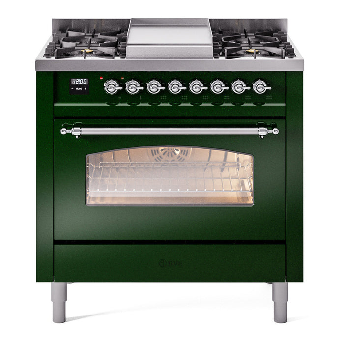 ILVE Nostalgie II 36" Dual Fuel Natural Gas Range, UP36FNMP