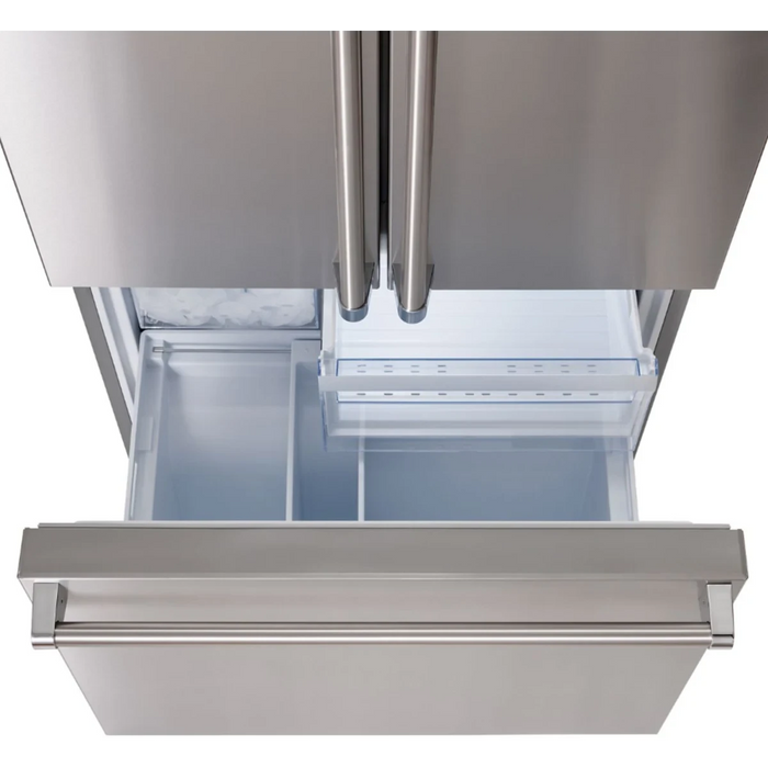 Viking® 3 Series 36" Stainless Steel Counter Depth Freestanding French Door Refrigerator RVFFR336SS