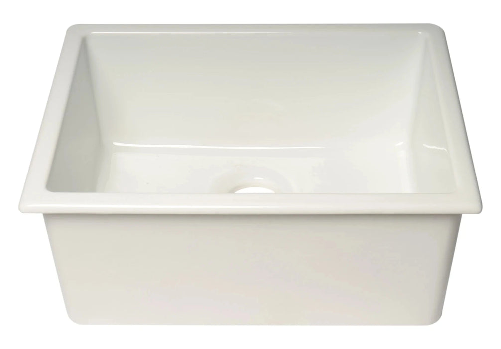 ALFI brand 24" Undermount / Drop In Fireclay Kitchen Sink AB2418UD