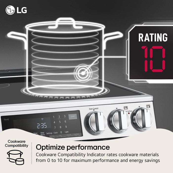 LG 30" Smart Slide-In Induction Range, LSIL6334XE