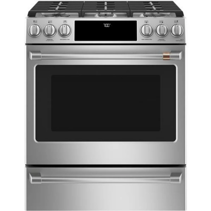 Cafe 30" Slide-In Gas Smart Range, CGS700P4MW2