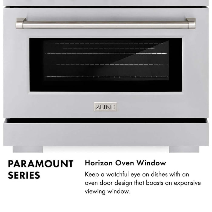 ZLINE 36" Paramount Gas Range DuoPro™ Cooktop, Convection Gas Oven PSGRZ-BLM-36-G
