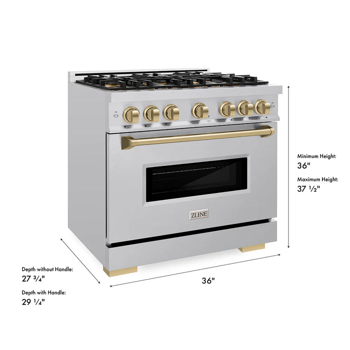 ZLINE Classic 36" Gas Range PCGRZ-36-CB