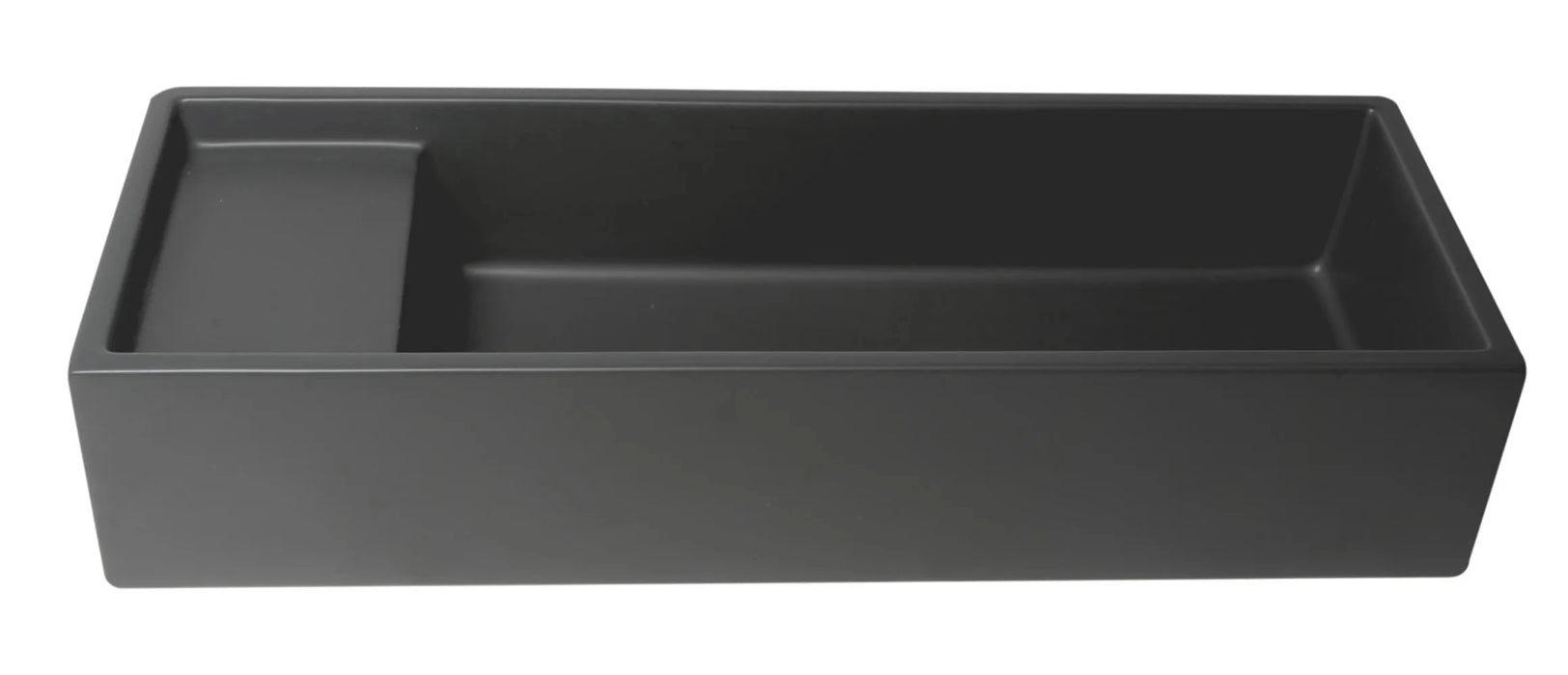 ALFI brand 39" White Above Mount Fireclay Bathroom Trough Sink AB39TR