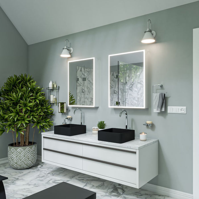 ALFI brand 16" Modern Square Above Mount Ceramic Sink ABC903