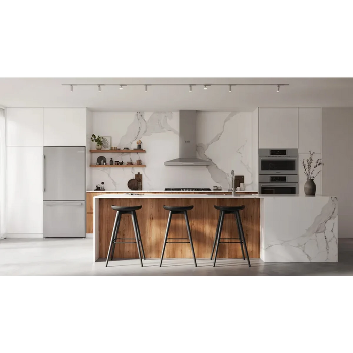 BOSCH 33" Counter-Depth Freestanding Bottom Freezer Refrigerator, B33CM10SNS