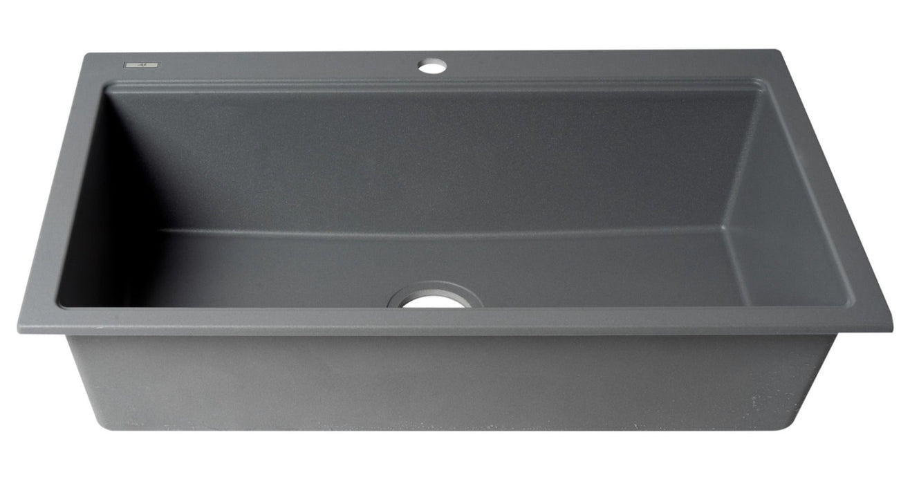 ALFI brand  34" Granite Composite Workstation Step Rim Sink, Accessories AB3418SBDI