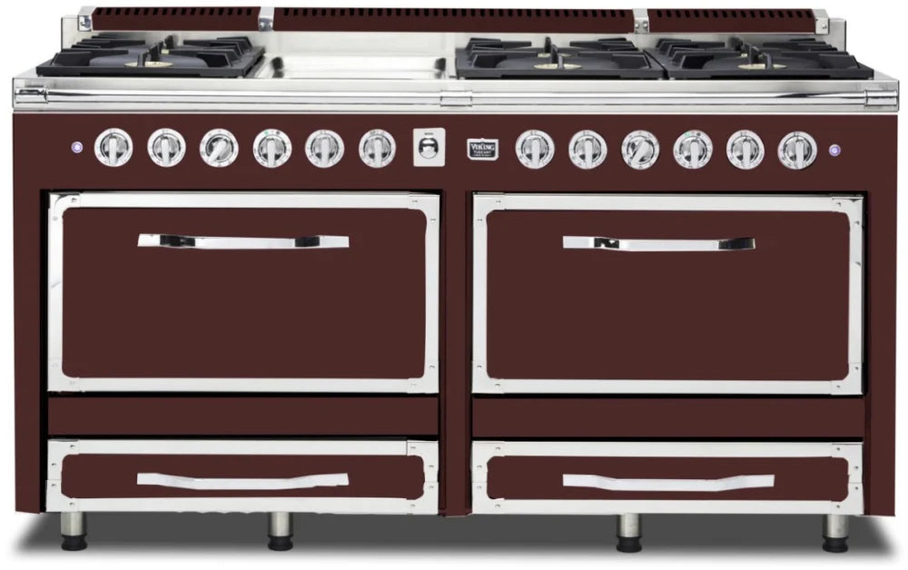 VIKING Tuscany Series 66" Dual Fuel Range Griddle, Kalamata Red TVDR6616GKA