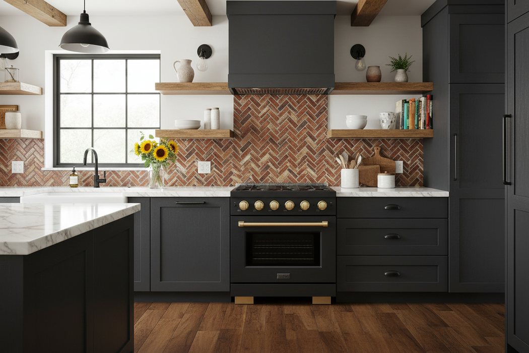 ZLINE 24" Paramount Induction Range, Cooktop, Electric Convection Oven, Accents SINRBZ-24