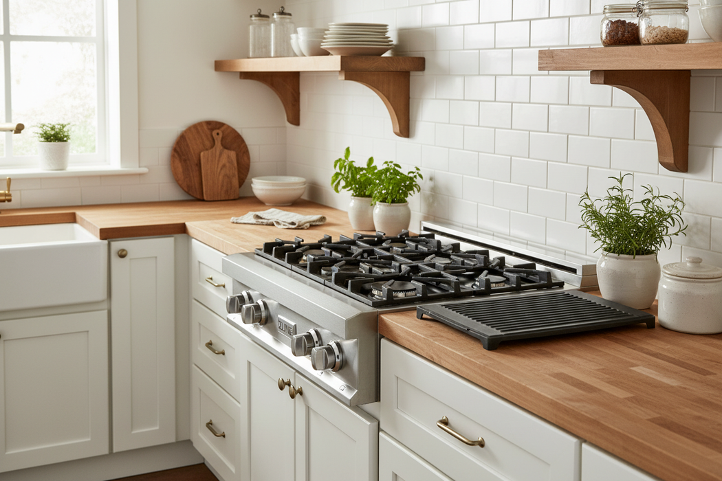 ZLINE Porcelain Rangetop, Satin Stainless Steel, RTS-GR