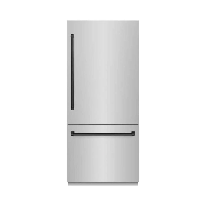 ZLINE 36" Built-In Bottom Freezer Refrigerator,Water Dispenser, Ice Maker, Matte Black RBITZ-304-36MB