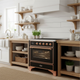 ILVE 36"Majestic II Induction Range Glossy Black Copper Trim UMI09NS3BKP