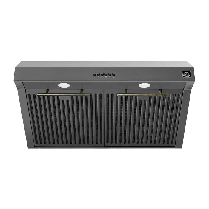 FORNO Espresso Bari 30" 400 CFM Under Cabinet Range Hood FRHUC5255-30BLK