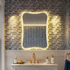 Hasha Italian Style Irregular Asymmetrical Bathroom Wall Mirror