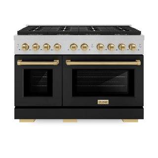 ZLINE 48" Paramount Gas Range DuoPro™ Cooktop, Dual Ovens PSGRSZ-BLM48-CB