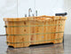 ALFI brand 61'' Free Standing Cedar Wooden Bathtub, Tub Filler AB1136