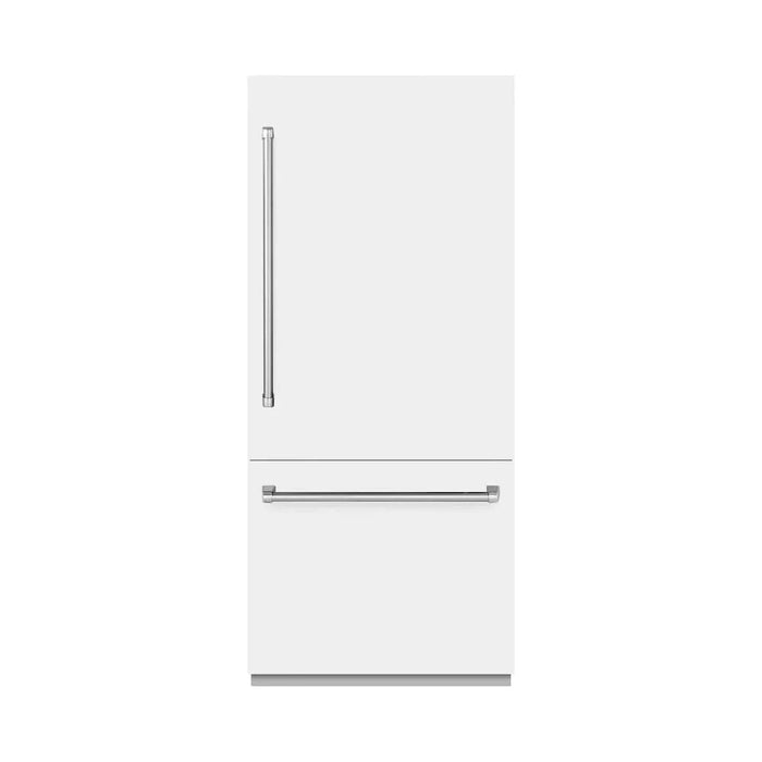 ZLINE 36" Built-In Bottom Freezer Refrigerator,Water Dispenser, Ice Maker, RBIT-WM-36
