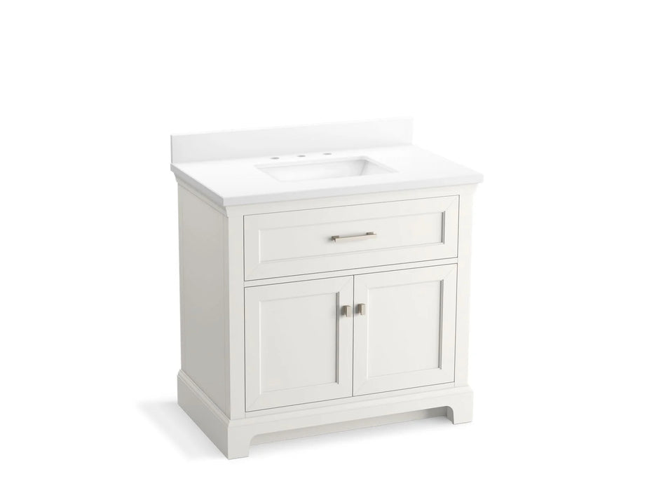 KOHLER Charlemont 36" bathroom vanity cabinet, sinks, quartz top K-29261-BD1