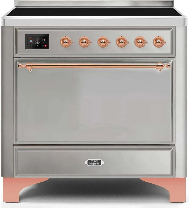 ILVE Majestic II 36" Induction Range Stainless Steel Copper Trim UMI09QNS3SSP