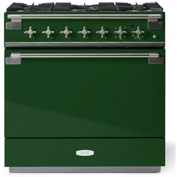 AGA 36" Elise Dual Fuel Range - Cornwall Green AEL361DFABCWG