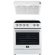 Forno Espresso Package - 30" Elec. Range and Range Hood in White — FBDL-002-03US