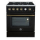 Forno Marco 30" Gas on Gas Range — FFSGS6277-30BLK