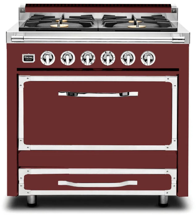 VIKING Tuscany Series 36" Dual Fuel Range, Reduction Red TVDR3614BRE