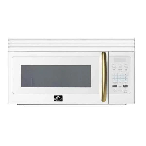 Forno Scalo 30"Over the Range Microwave, White Stainless Steel, FOTR3007-30WHT