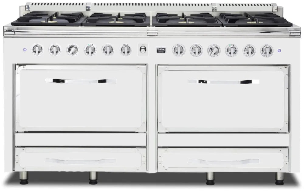 VIKING Tuscany Series 66" Dual Fuel Range, Frost White TVDR6618BFW