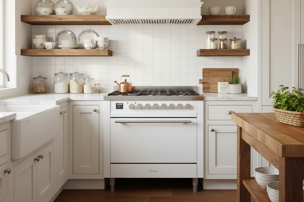 ILVE 36"Professional Plus Induction Range, White UPI366QMPWH