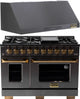 Kucht 2 Piece Kitchen Appliances Package with Gas Range in Titanium KEG483-KRH483A
