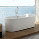 Whitehaus Oval Freestanding Acrylic Soaking Bathtub WHVT180BATH