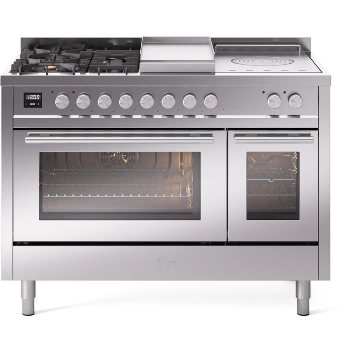 ILVE Professional Plus II 48" Dual Fuel Range UP48FSWMPSS