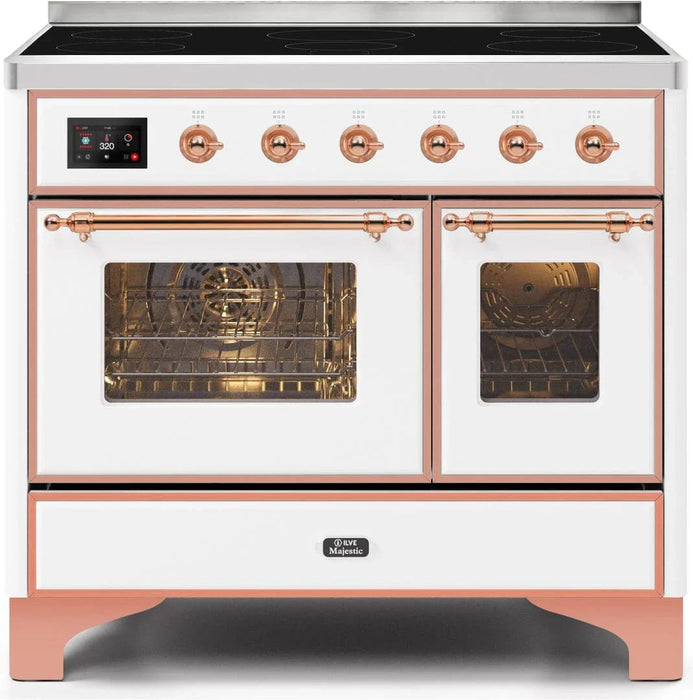 ILVE Majestic II 40" Induction Range White Copper Trim UMDI10NS3WHP