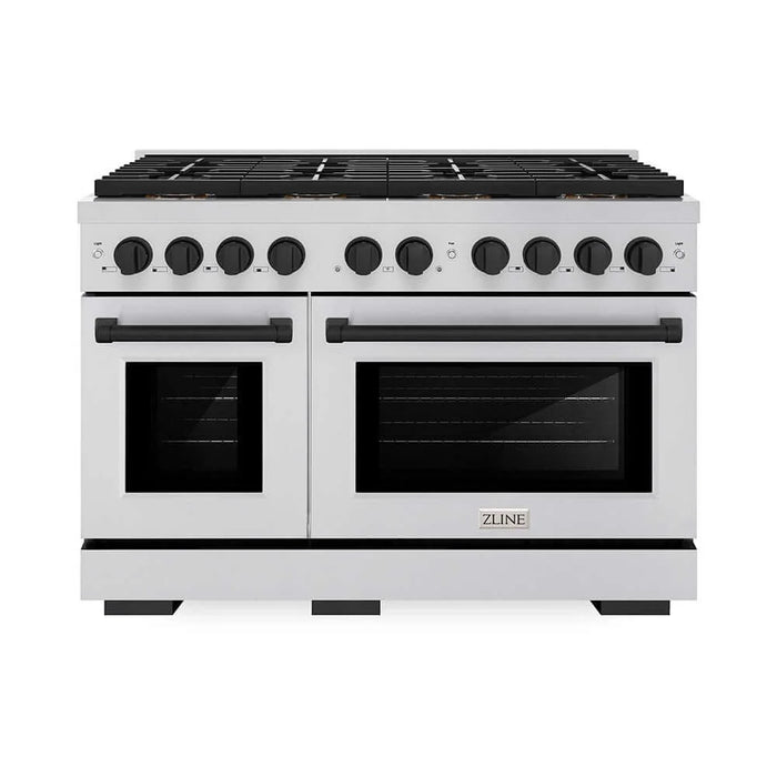 ZLINE 48" Paramount Gas Range DuoPro™ Cooktop, Dual Ovens PSGRZ-48-MB