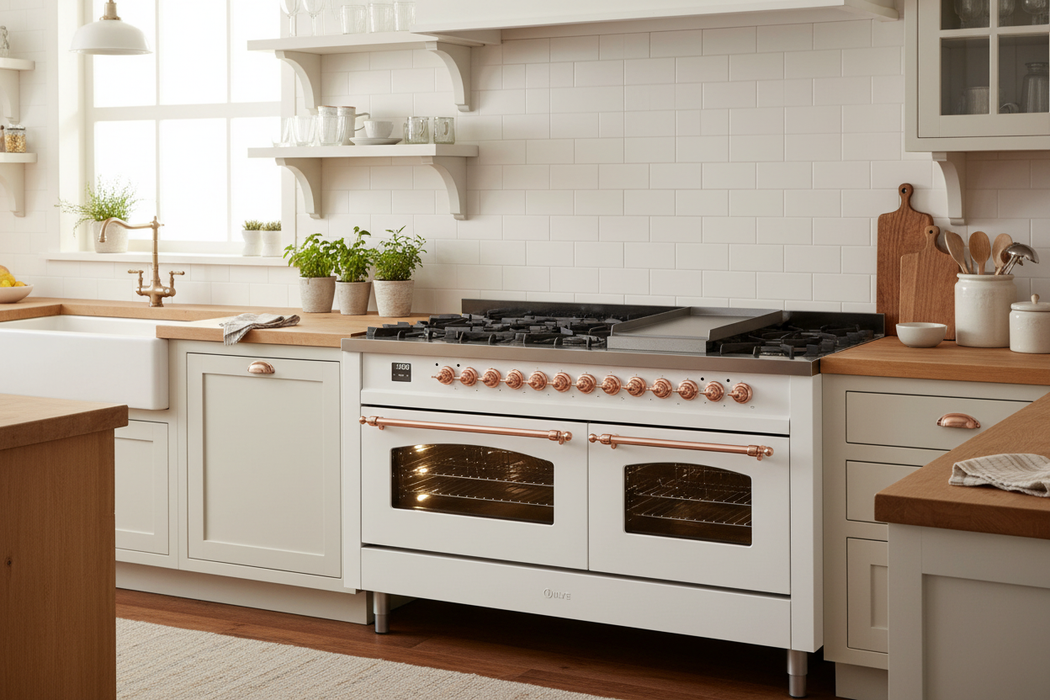 ILVE Nostalgie II 60" Dual Fuel Range UP60FNMPWHP