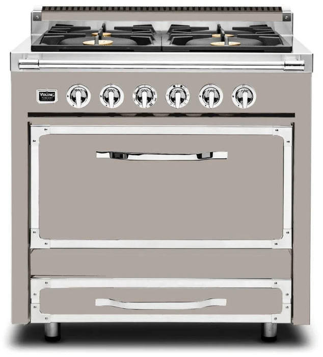 VIKING Tuscany Series 36" Dual Fuel Range, Pacific Grey TVDR3614BPG