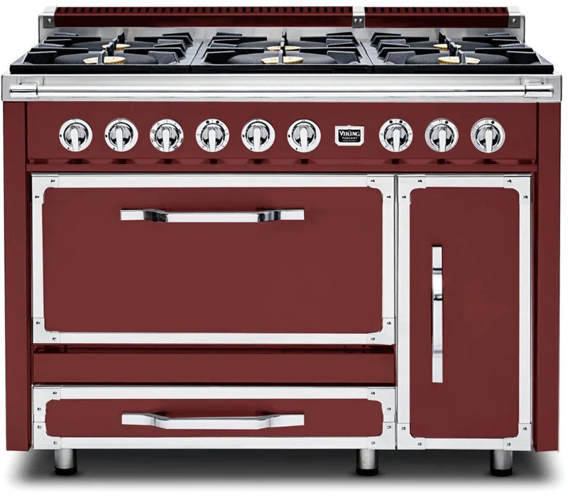 VIKING Tuscany Series 48" Dual Fuel Range, Reduction Red TVDR4816BRE