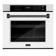 ZLINE 30"Professional True Convection Single Wall Oven, Air Fry, Self Clean, DuraSnow® White Matte, Matte Black WASSZ-WM-30-MB