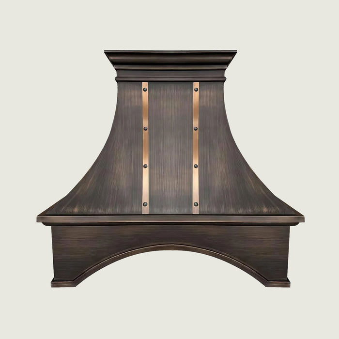 Custom Smooth Curved Copper Range Hood - CHCR01