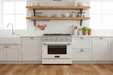 Kucht 30” Pro-Style Kitchen Dual Fuel Range in White - Front View