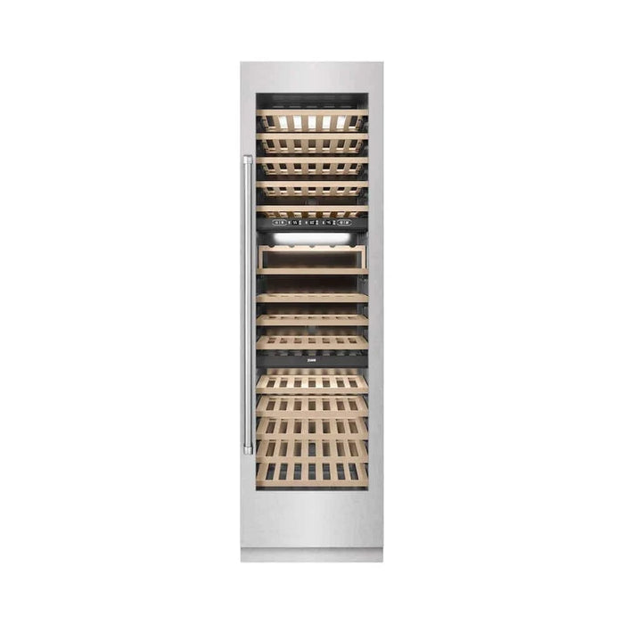 ZLINE 24"Triple Zone 100 Bottle Column Wine Cooler, DuraSnow®  Stainless Steel RCWV-SN-24