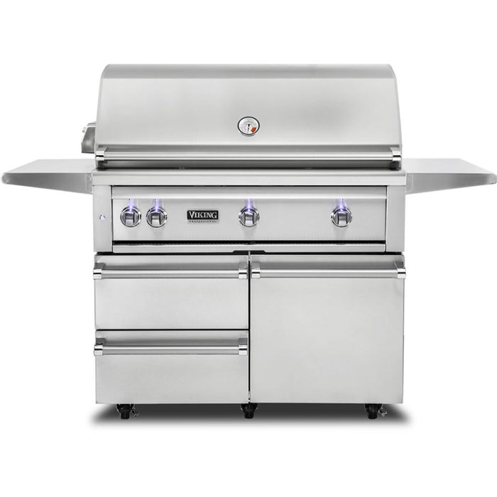 VIKING 5 Series 42" Freestanding Grill ProSear Burner, Rotisserie, VQGFS5421