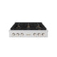 ZLINE 36" Paramount Gas Rangetop DuraSnow® Stainless Steel Brass Burners SRTS-BR-36