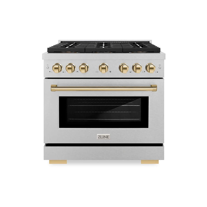 ZLINE 36" Paramount Dual Fuel Range DuoPro™ Cooktop, Electric Convection Oven PSDRSZ-36-G