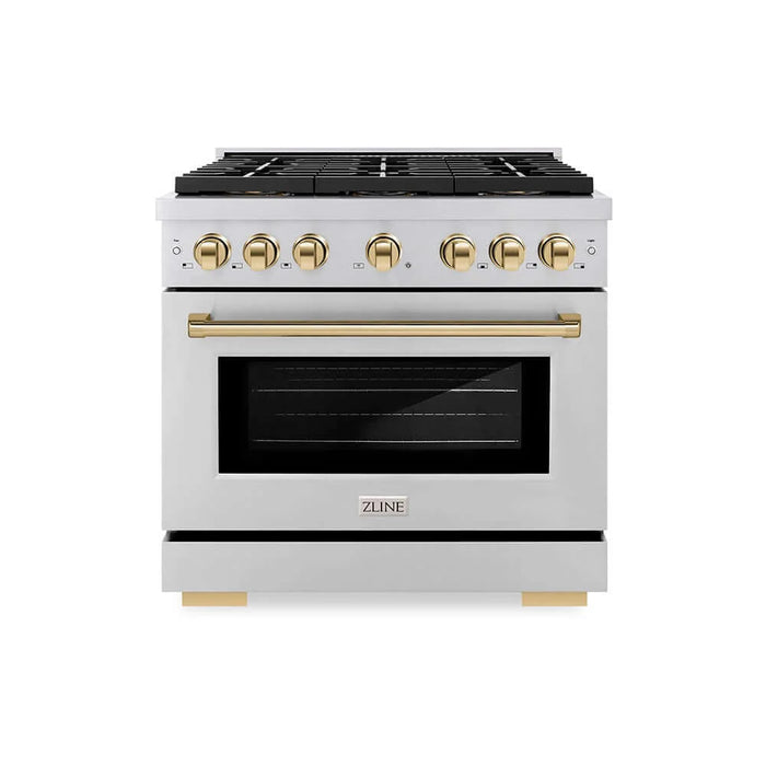 ZLINE 36" Paramount Dual Fuel Range DuoPro™ Cooktop, Electric Convection Oven PSDRZ-36-G