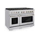 ZLINE 48" Gas Range, Stainless Steel w/ Brass Burners, SGR-BR-48